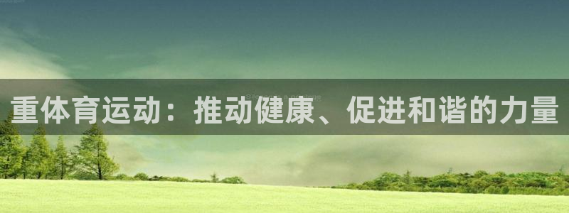 球深体育比分：重体育运动：推动健康、促进和谐的力量